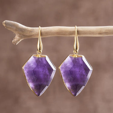 Purple Horizon Amethyst Earrings-Your Soul Place